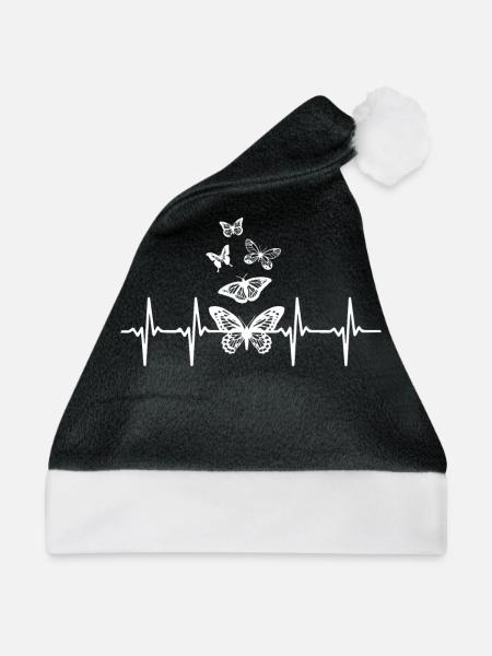 Monarchfalter - Weihnachtsmütze - Schwarz/Weiß