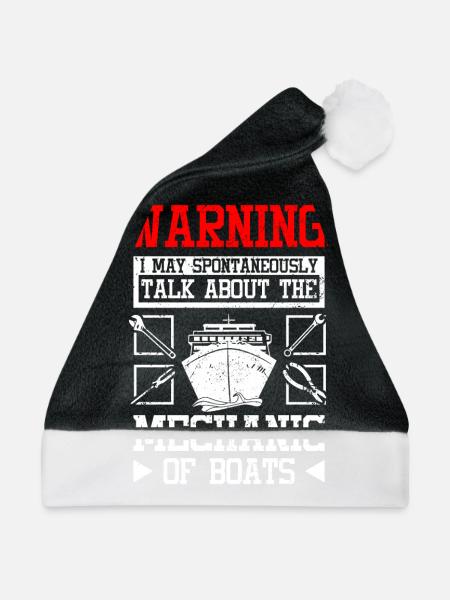 Talk about boat mecanic - Weihnachtsmütze - Schwarz/Weiß