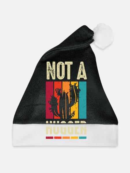 I'm Not A Hugger Cactus - Weihnachtsmütze - Schwarz/Weiß