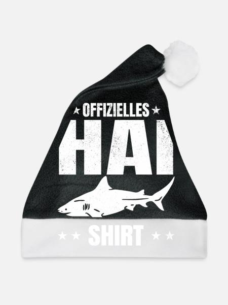 Hai - Offizielles Hai Shirt Haifisch Haifische Hai - Weihnachtsmütze - Schwarz/Weiß