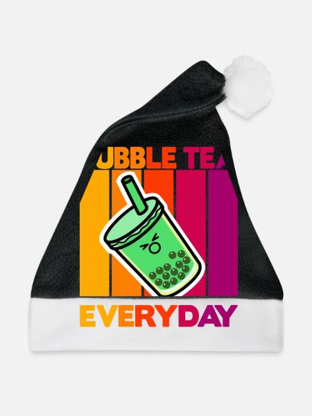 Bubble Tea Everyday - Weihnachtsmütze - Schwarz/Weiß