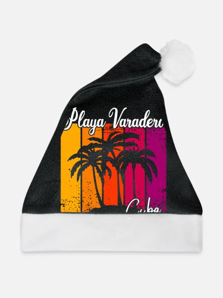 Playa Varadero Cuba - Weihnachtsmütze - Schwarz/Weiß - Vorne