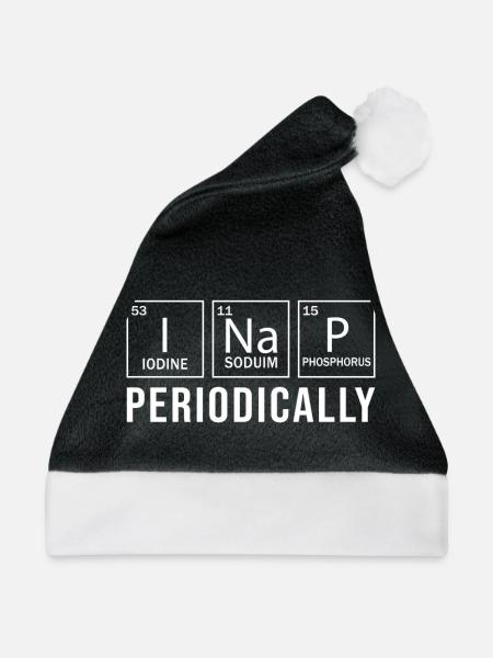 I Nap Periodically - Science - Weihnachtsmütze - Schwarz/Weiß - Vorne