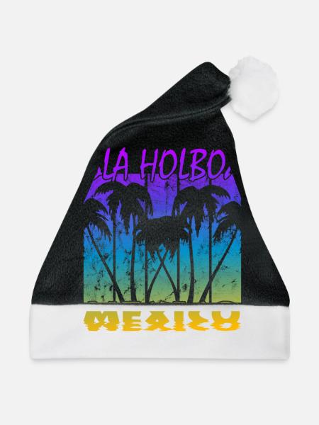 Isla Holbox Mexico - Weihnachtsmütze - Schwarz/Weiß