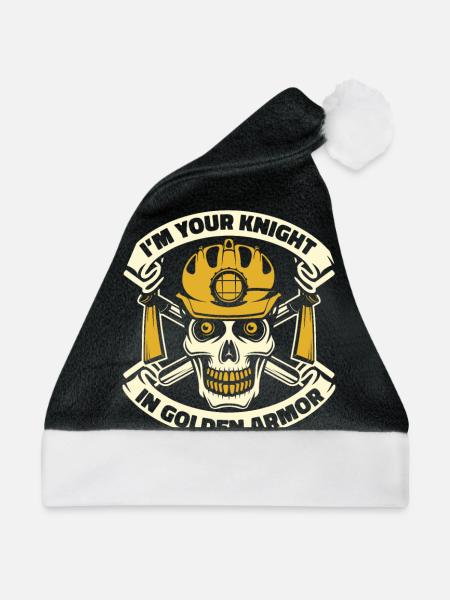 Goldbergbau Goldmine - Weihnachtsmütze - Schwarz/Weiß