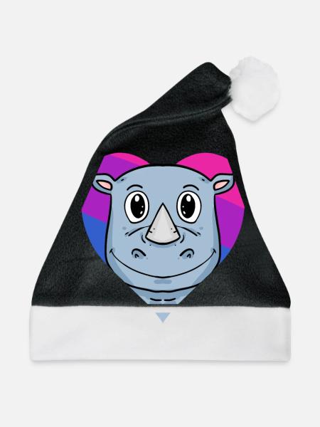 Bisexuell Nashorn Geschenk - Weihnachtsmütze - Schwarz/Weiß