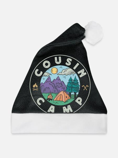 Cousin Camp, Camping Im Freien - Weihnachtsmütze - Schwarz/Weiß