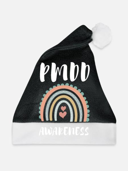 PMDD Awareness Premenstrual Syndrome Menstrual - Weihnachtsmütze - Schwarz/Weiß - Vorne