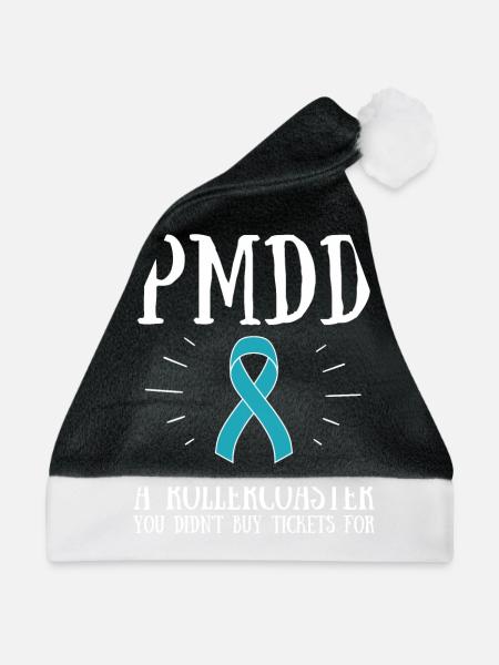 PMDD Awareness Premenstrual Syndrome Menstrual - Weihnachtsmütze - Schwarz/Weiß - Vorne