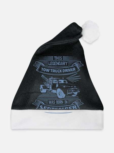 Legendärer Abschleppwagenfahrer im September - Weihnachtsmütze - Schwarz/Weiß