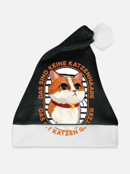 Katze Mietzekatze Hauskatze - Weihnachtsmütze - Schwarz/Weiß
