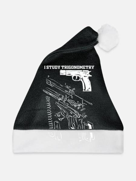 I Study Triggernometry - I Studied Triggernometry - Weihnachtsmütze - Schwarz/Weiß - Vorne