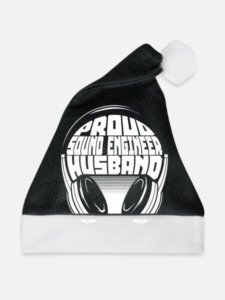 Tontechniker Sound Audio Engineer - Weihnachtsmütze - Schwarz/Weiß - Vorne