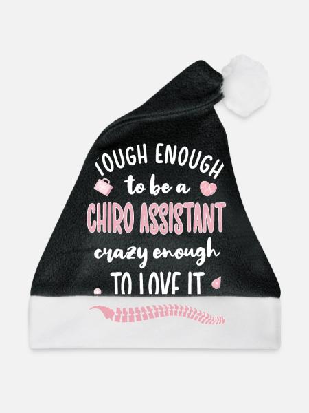 Chiropraktischer Assistent Chiropraktik-Assistent - Weihnachtsmütze - Schwarz/Weiß - Vorne