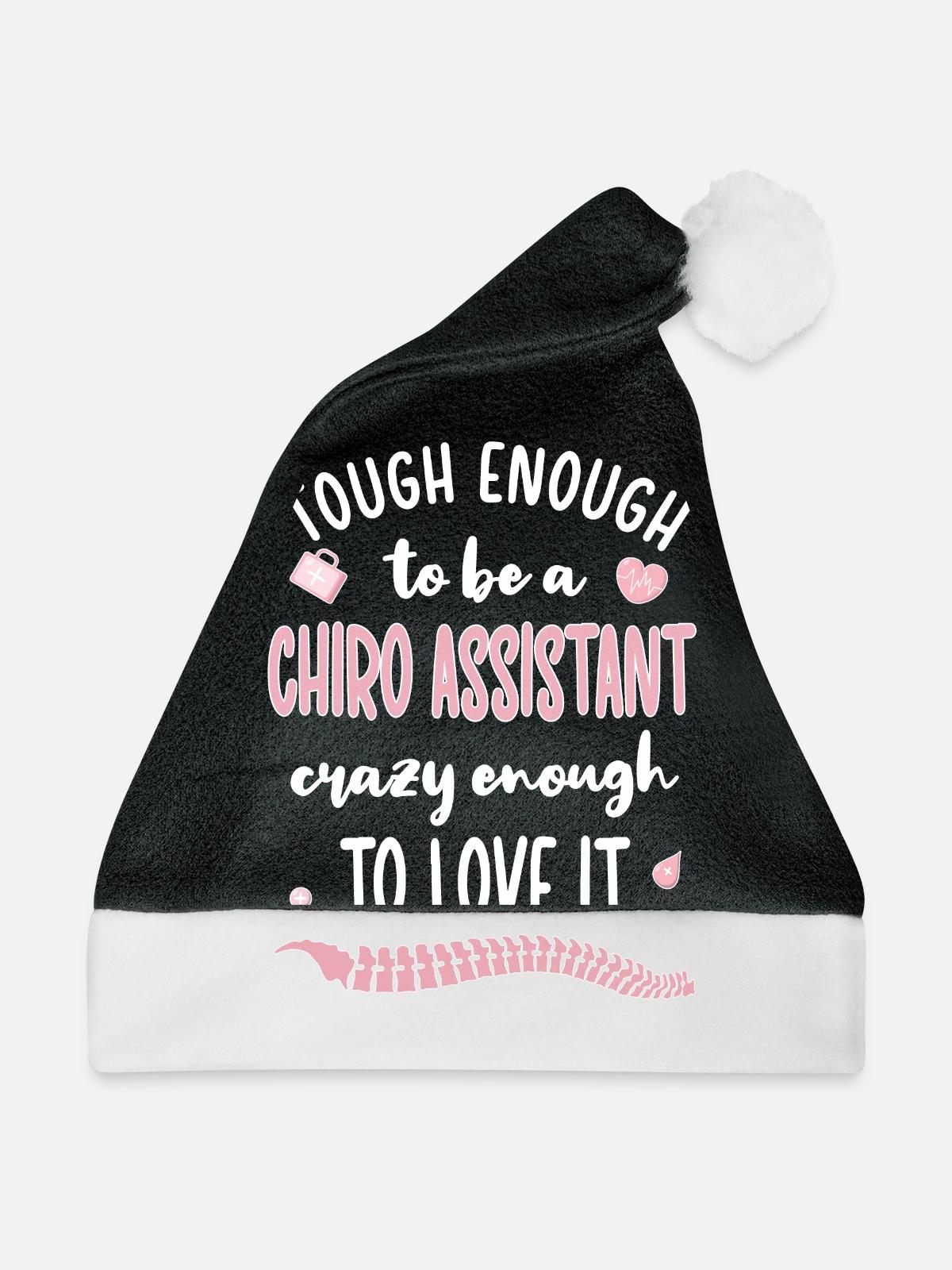 Chiropraktischer Assistent Chiropraktik-Assistent - Weihnachtsmütze - Schwarz/Weiß - Vorne