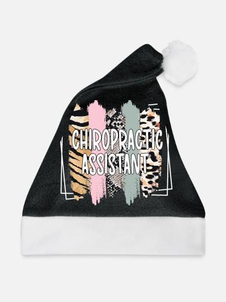 Chiropraktischer Assistent Chiropraktik Assistent - Weihnachtsmütze - Schwarz/Weiß - Vorne