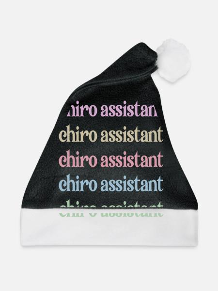 Chiropraktischer Assistent Chiropraktik Assistent - Weihnachtsmütze - Schwarz/Weiß - Vorne