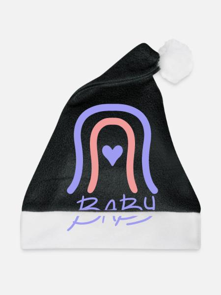 Baby - Weihnachtsmütze - Schwarz/Weiß