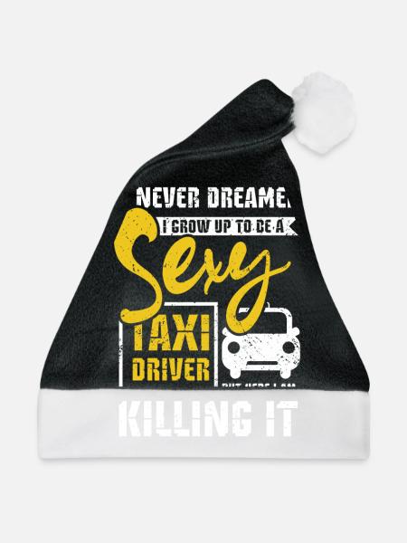 Sexy taxi driver - Weihnachtsmütze - Schwarz/Weiß