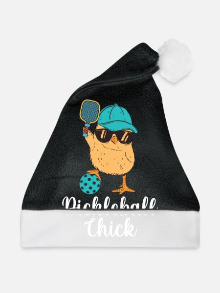 Pickleball-Chic, Pickleball-Spieler - Weihnachtsmütze - Schwarz/Weiß