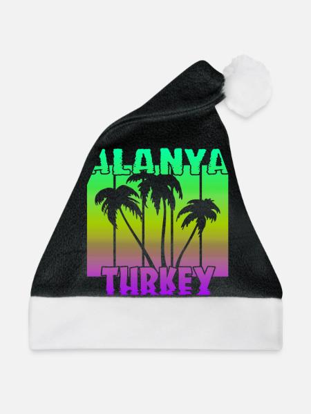 Alanya Türkei - Weihnachtsmütze - Schwarz/Weiß