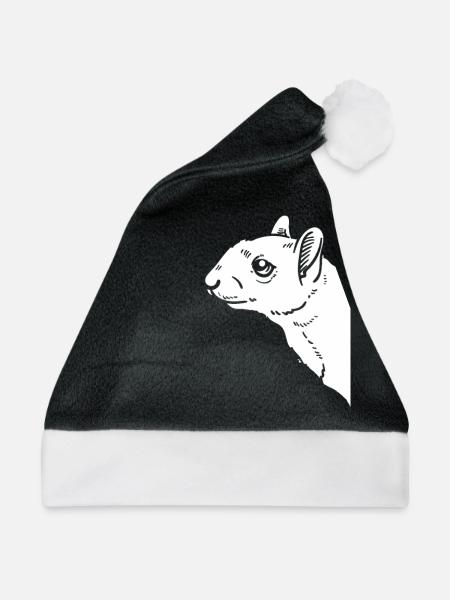 Eichhörnchen Lustiger Eichhörnchenliebhaber - Weihnachtsmütze - Schwarz/Weiß