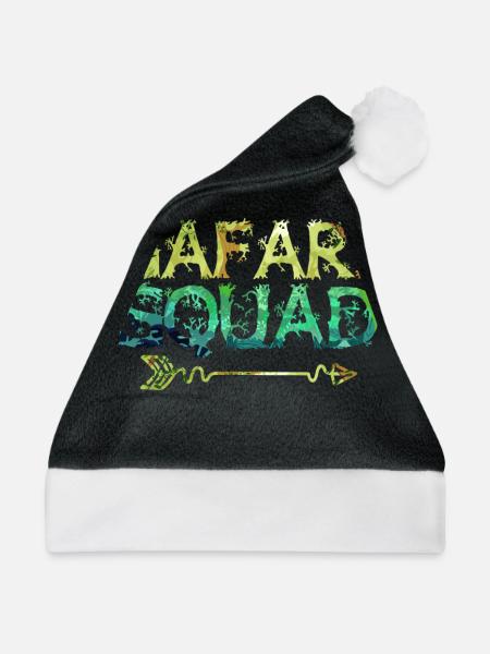 Safari -Kader, Eine Safari - Weihnachtsmütze - Schwarz/Weiß - Vorne