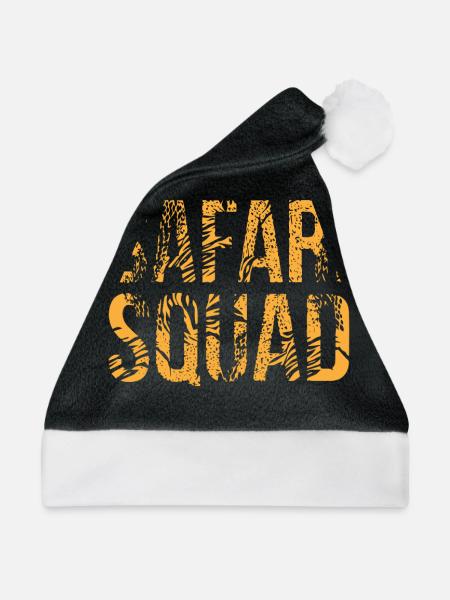 Safari -Kader, Eine Safari - Weihnachtsmütze - Schwarz/Weiß - Vorne