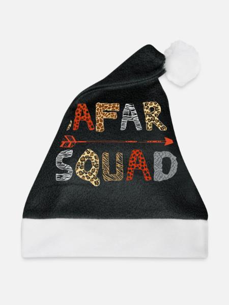 Safari -Kader, Eine Safari - Weihnachtsmütze - Schwarz/Weiß - Vorne