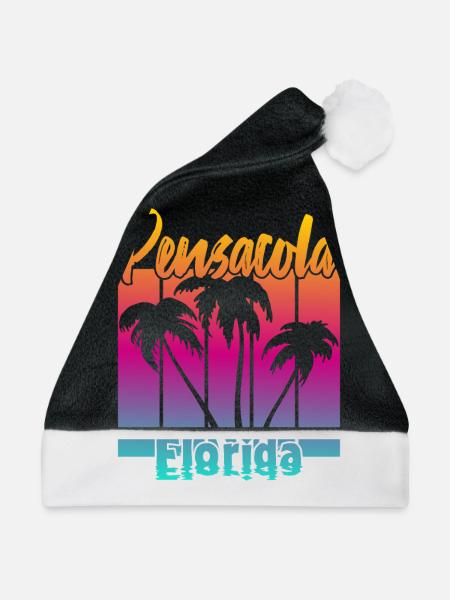 Pensacola Florida - Weihnachtsmütze - Schwarz/Weiß