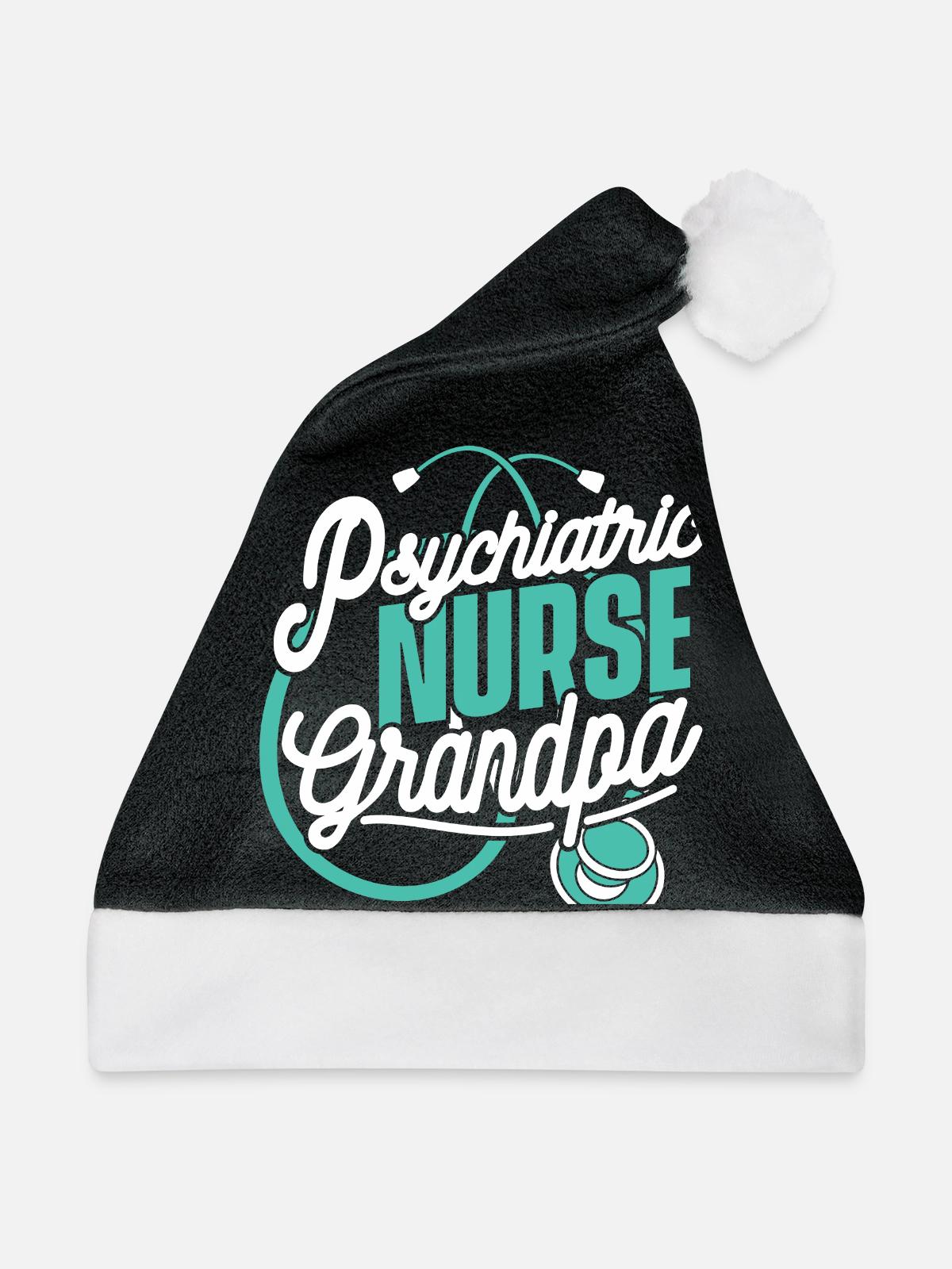 Krankenschwester - Weihnachtsmütze - Schwarz/Weiß - Vorne