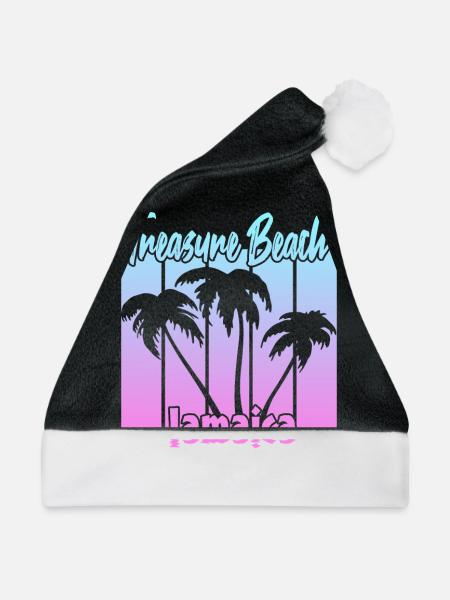 Treasure Beach Jamaica - Weihnachtsmütze - Schwarz/Weiß - Vorne