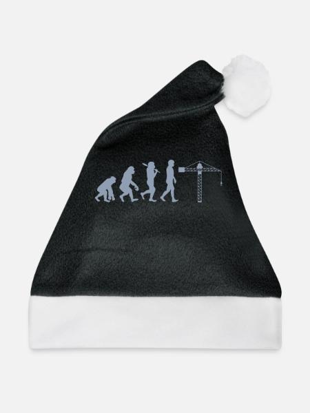 Kranführer Evolution - Weihnachtsmütze - Schwarz/Weiß