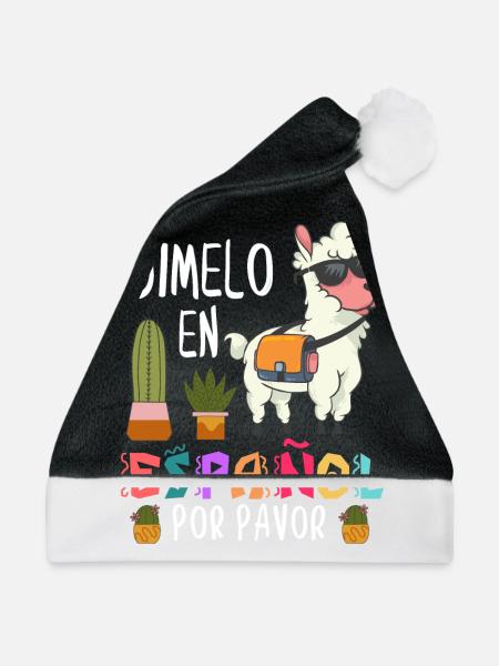 Spanischlehrer, Spanisch Unterrichten - Weihnachtsmütze - Schwarz/Weiß