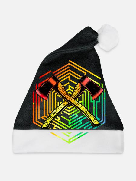 Axtwerfen - Weihnachtsmütze - Schwarz/Weiß