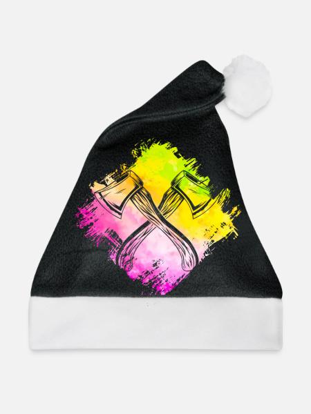 Axtwerfen - Weihnachtsmütze - Schwarz/Weiß