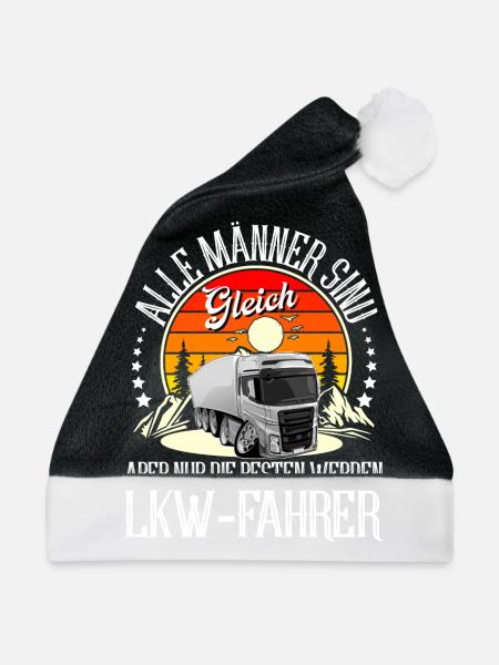 LKW Fahrer - Weihnachtsmütze - Schwarz/Weiß