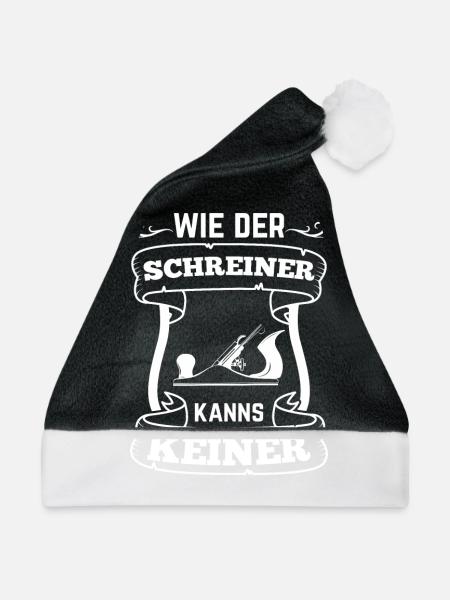 Schreiner Hobel Wie der Schreiner kanns keiner - Weihnachtsmütze - Schwarz/Weiß - Vorne