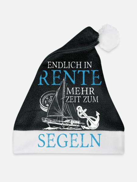 Rentner mehr zeit zum segeln - Weihnachtsmütze - Schwarz/Weiß - Vorne
