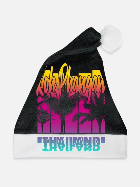 Koh Phangan Thailand - Weihnachtsmütze - Schwarz/Weiß
