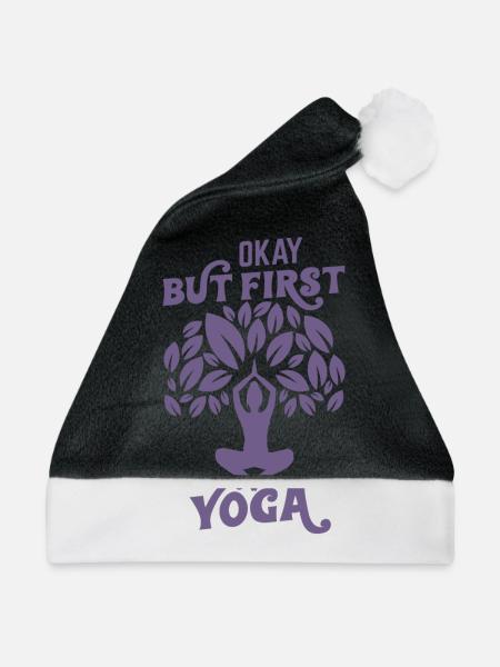 Ja, aber zuerst Yoga - Weihnachtsmütze - Schwarz/Weiß