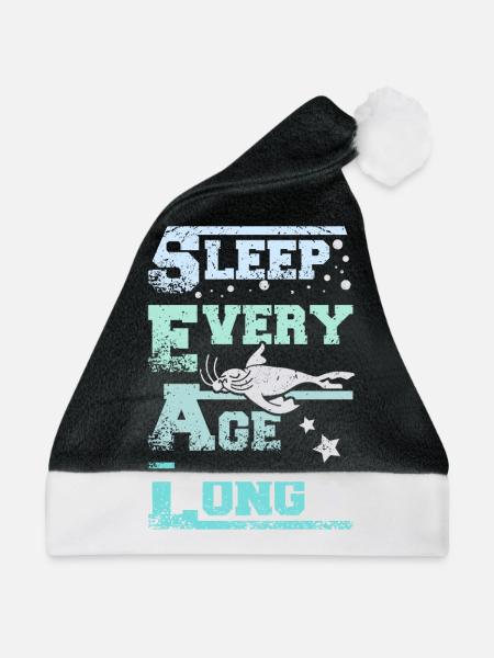 Sleep every age long seals - Weihnachtsmütze - Schwarz/Weiß