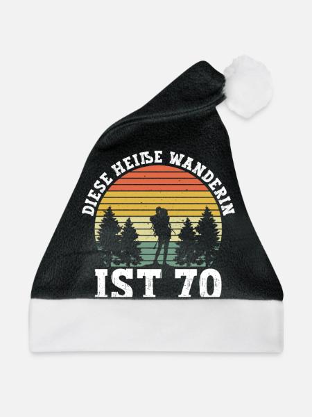 Diese Sexy Wanderin Ist 70 Geburtstag Wanderin - Weihnachtsmütze - Schwarz/Weiß - Vorne