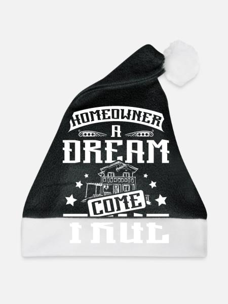 Homeowner a dream come true - Weihnachtsmütze - Schwarz/Weiß
