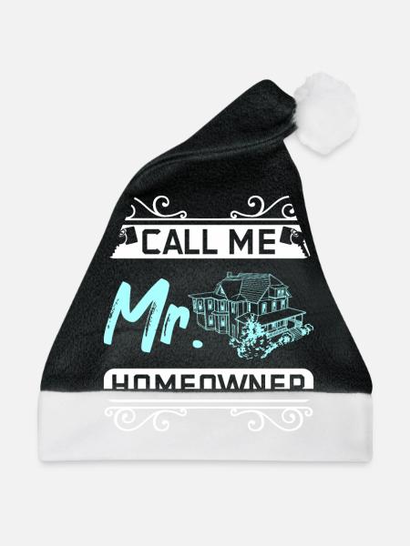 Call me Mr. homeowner - Weihnachtsmütze - Schwarz/Weiß - Vorne