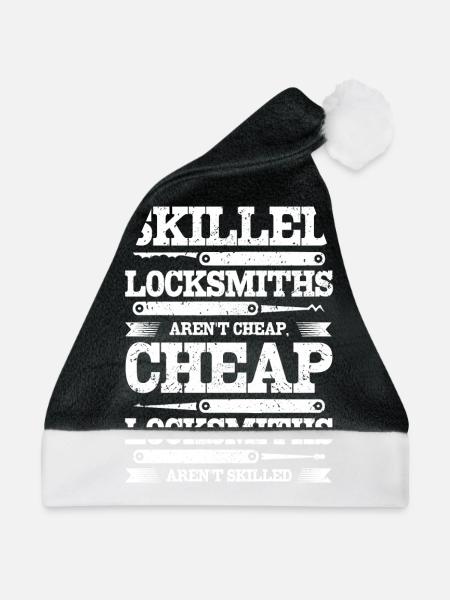 Skilled locksmiths aren't cheap - Weihnachtsmütze - Schwarz/Weiß