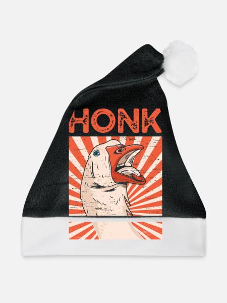 Honk Gans Farm Ei Vogeljäger - Weihnachtsmütze - Schwarz/Weiß