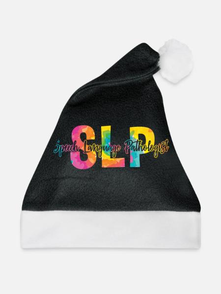 Speech Language Pathologist SLP Rainbow - Weihnachtsmütze - Schwarz/Weiß
