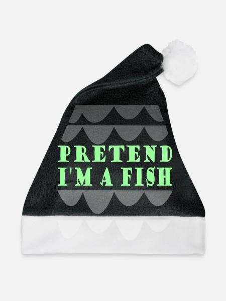 Pretend i'm a fish - Weihnachtsmütze - Schwarz/Weiß