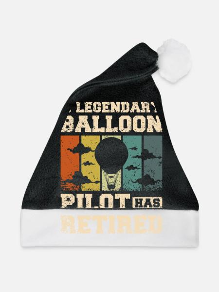 A legendary balloon pilot has retired - Weihnachtsmütze - Schwarz/Weiß - Vorne